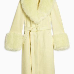 Lemon yellow coat similar to Saks potts foxy